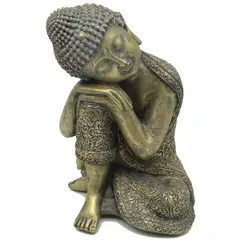 JUST HOME COLLECTION - Adorno Budha Dormido Poliresina Dorado 17x25.5x16cm