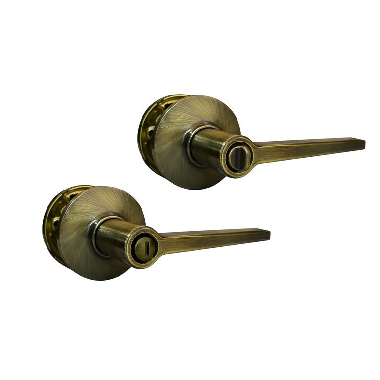 Cerradura de Manija Baño Bronce Antiguo