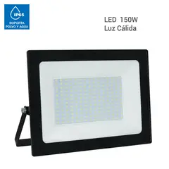 HALUX - Reflector Luz Cálida Negro 150W