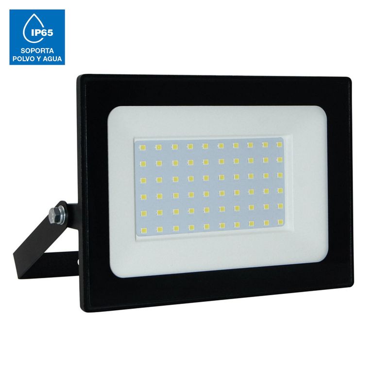Reflecto Luz Cálida Negro 50W Halux