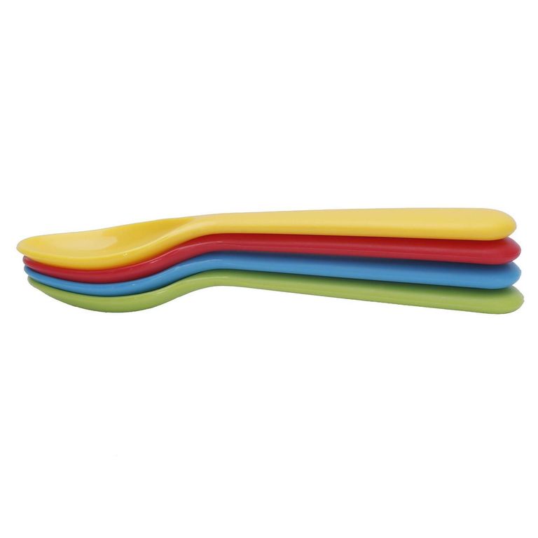 Cuchara de Plástico 4 Unidades Colores