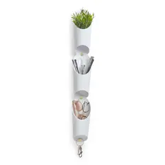 UMBRA - Set 3 Organizador de Pared de Plástico Macetero Blanco