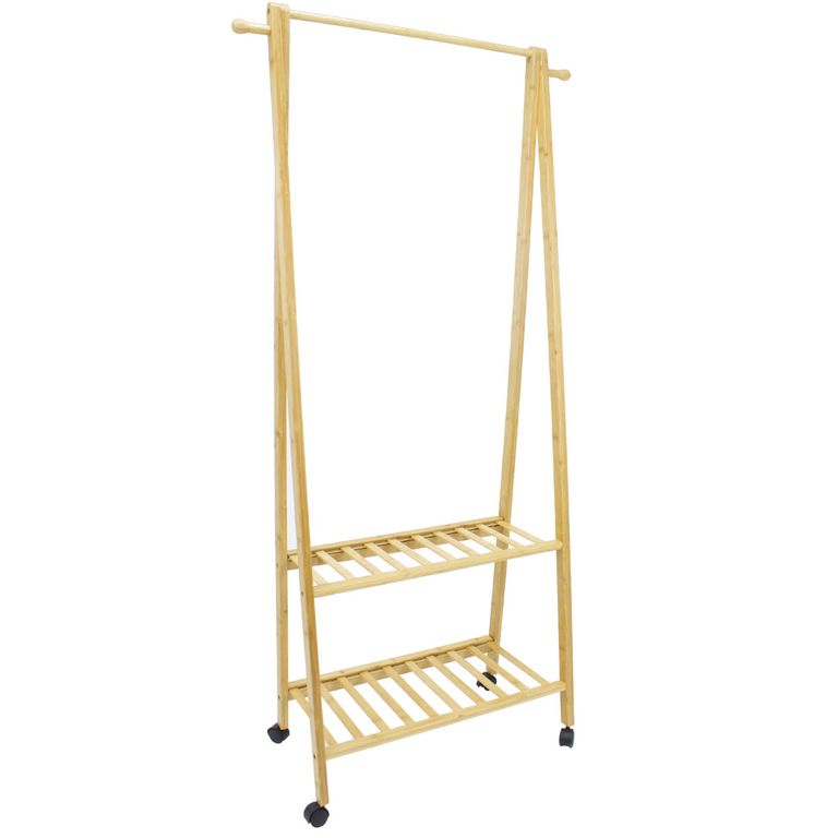 Stand de Ropa Bambú con Zapatera