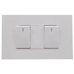 HALUX - Interruptor Doble Cygnus Blanco