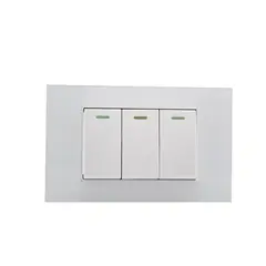 HALUX - Interruptor Triple Polaris Blanco