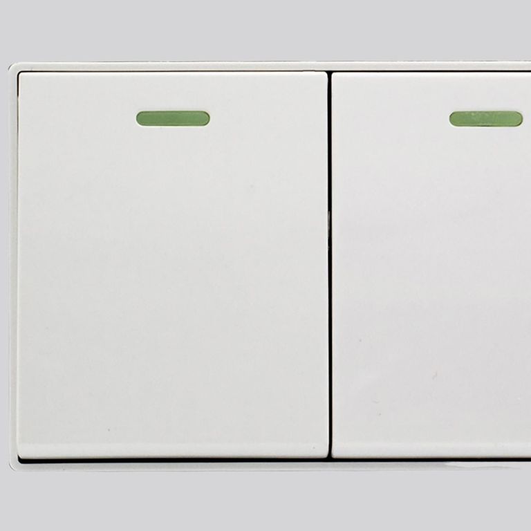 Conmutador Doble Polaris Blanco