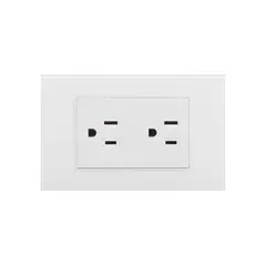 HALUX - Tomacorriente Doble US Polaris Blanco