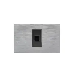 HALUX - Toma Internet RJ45 Andromeda Metalico Negro