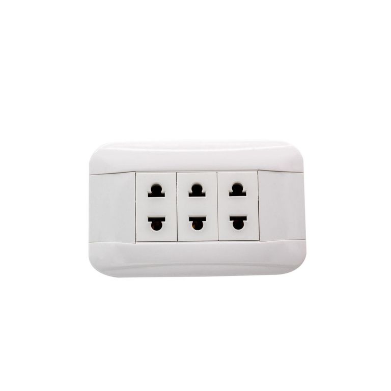 Tomacorriente Triple Phoenix Blanco