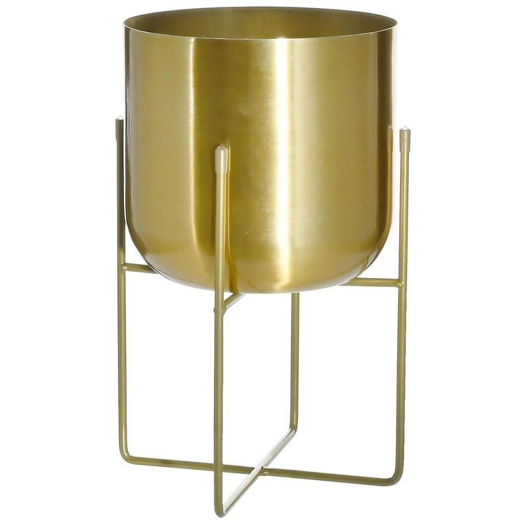 Maceta con Pata Metal Dorado 31 cm
