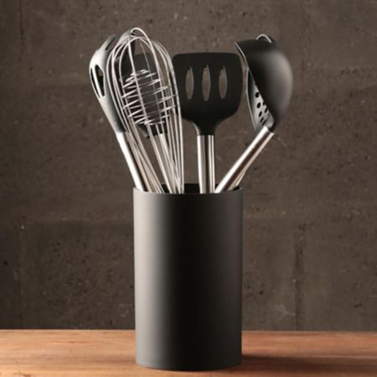 Utensilios Nylon Negro 7 Unidades