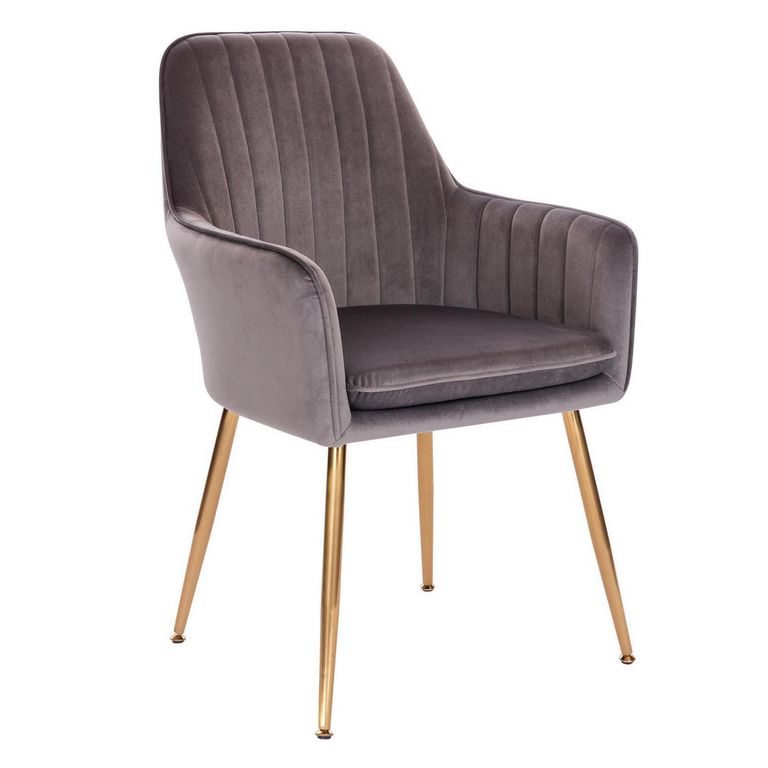 Silla Jaca Velvet Gris