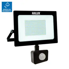 HALUX - Reflector Con Sensor Negro 100W Luz Fría