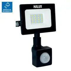 HALUX - Reflector Con Sensor Negro 10W Luz Fría