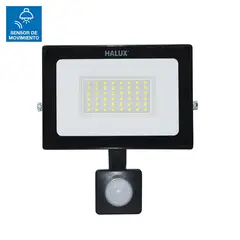 HALUX - Reflector Con Sensor Negro 30W Luz Fría
