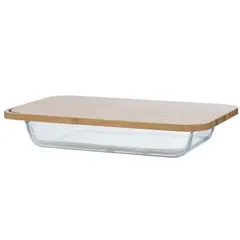 JUST HOME COLLECTION - Táper de vidrio con Tapa Bambú 1.6L