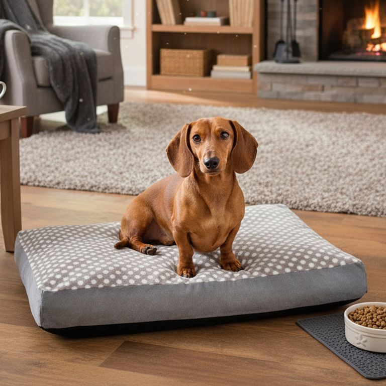 Cama rectangular para perro raza mediana 50 x 71 x 11 cm