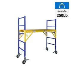 BAUKER - Andamio de Acero con Ruedas 183x186x73cm