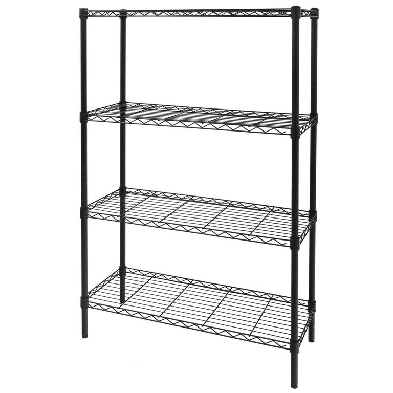 Estante Metal 4 Niveles 137x90x35cm Negro 50 kg
