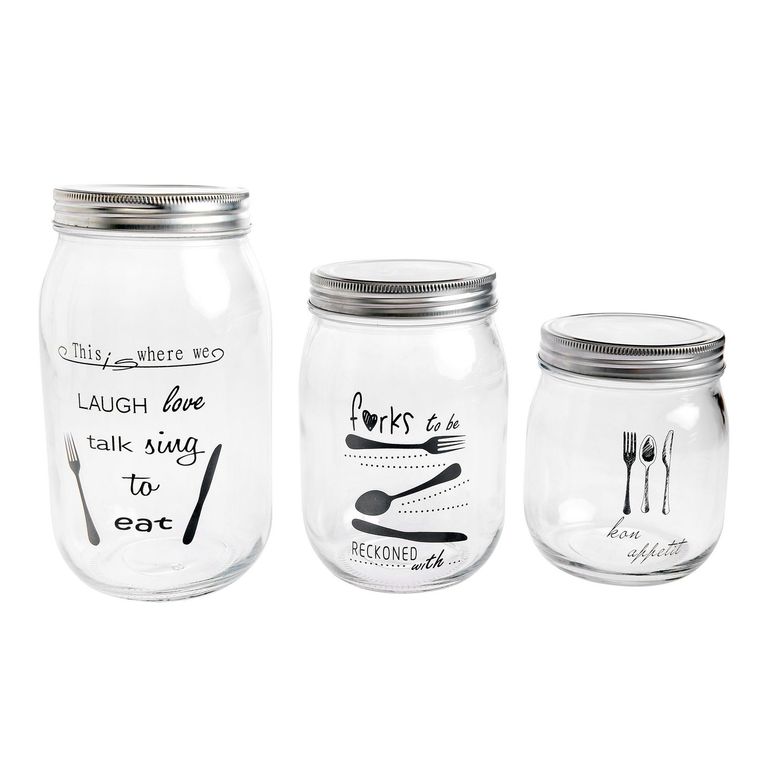 Frasco De Vidrio Letras 1400Ml
