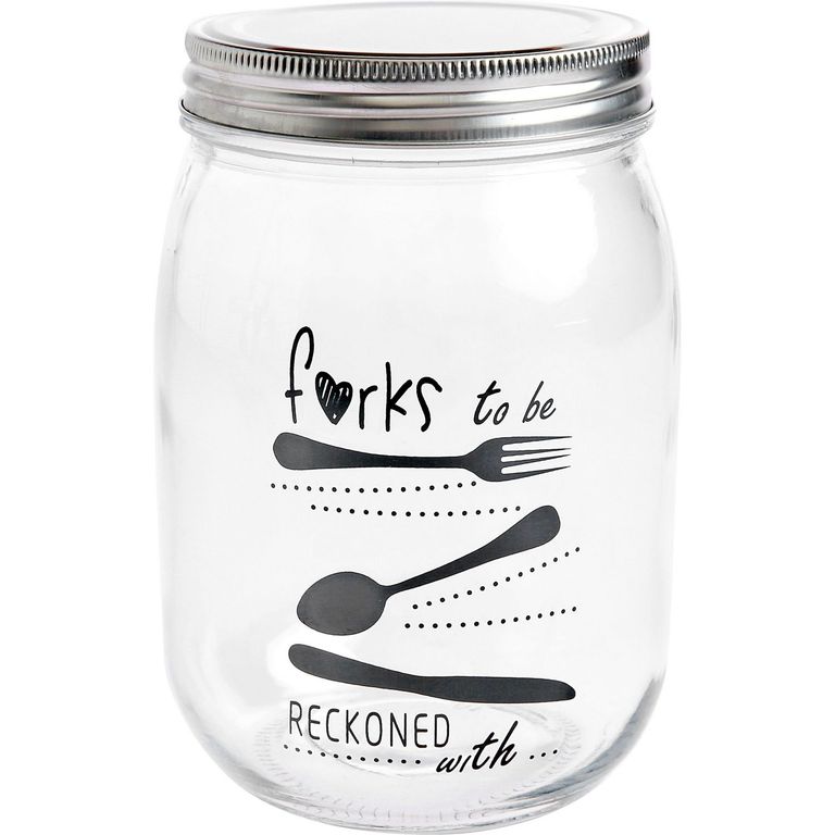 Frasco De Vidrio Letras 1000Ml