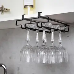 WENKO - Colgador de Copas Negro
