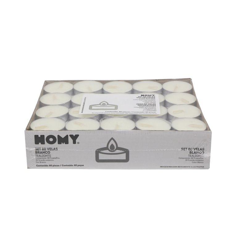 Set 80 Tealights Blanco