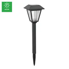 JUST HOME COLLECTION - Pack X6 Estaca Solar Plástico Negro Luz Cálida