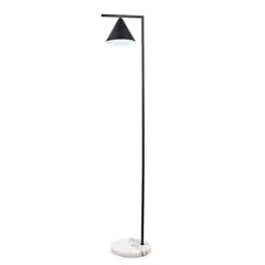 JUST HOME COLLECTION - Lámpara de Pie Cono 1L E27 Negro