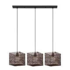 JUST HOME COLLECTION - Lámpara Colgante Cubos Café 3L E27