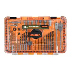 BAUKER - Set de Brocas y Dados 90 Piezas
