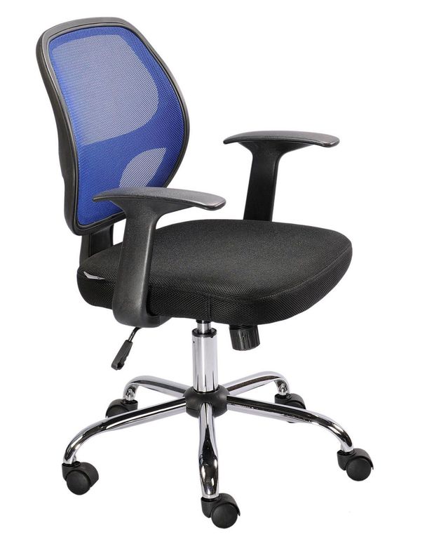 Silla de Escritorio Ejecutiva Negra/Azul