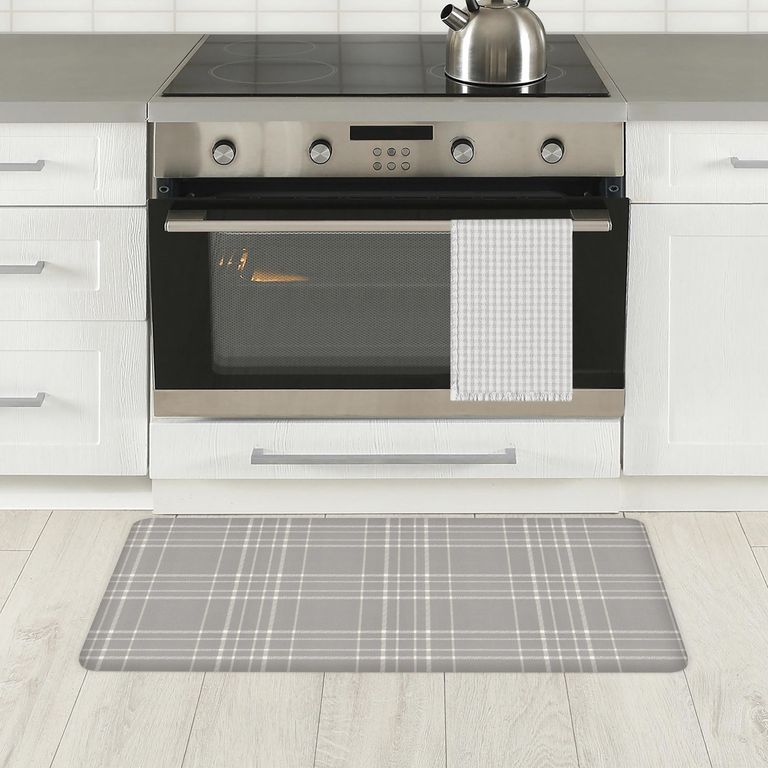 Limpiapiés Rectangular Stella Plaid 53x99cm Gris