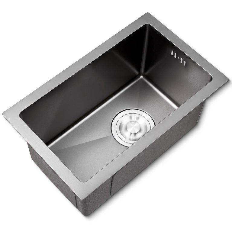 Lavadero de Cocina Acero Inoxidable 1 Poza Negro 43x26cm