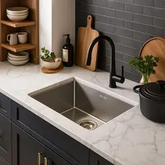 SENSI DACQUA - Lavadero de Cocina Acero Inoxidable 1 Poza 38x50cm