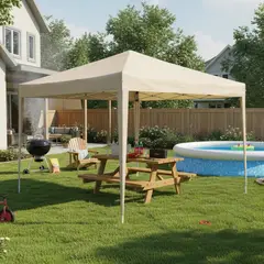 JUST HOME COLLECTION - Toldo Plegable 3x3m Protección UPF 50+ Taupe