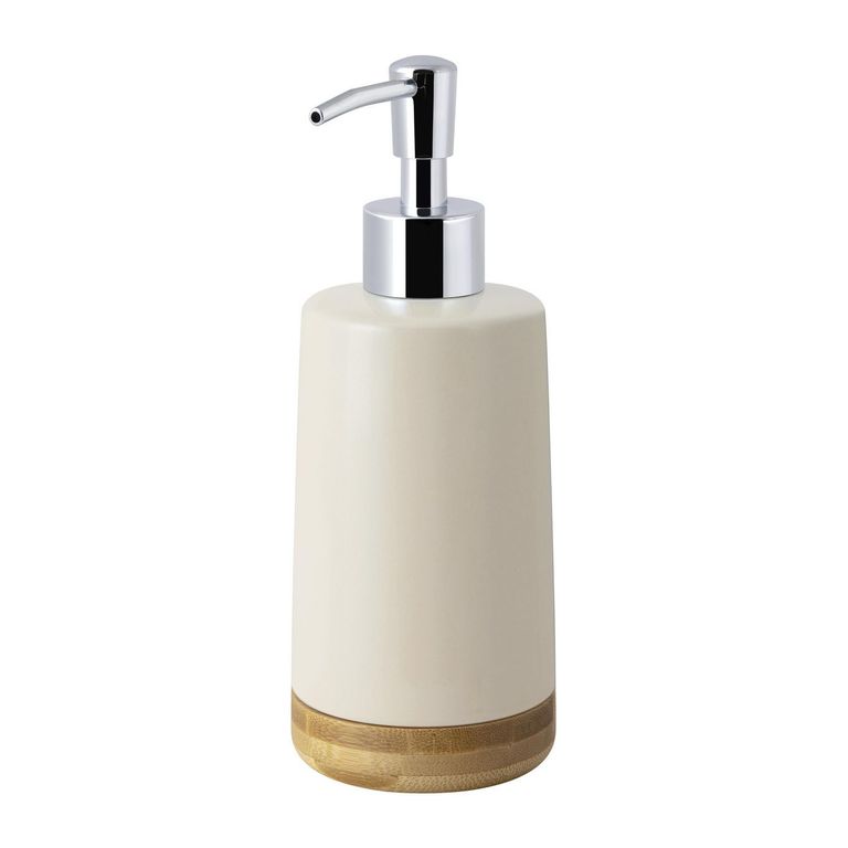Dispensador de Jabón Doble Bambu Beige