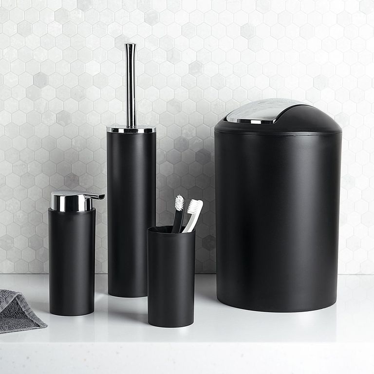 Set de Baño 4 Piezas Modern Negro