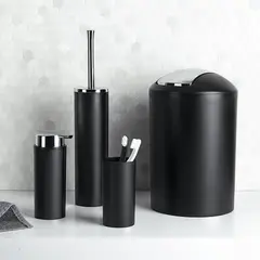 JUST HOME COLLECTION - Set de Baño 4 Piezas Modern Negro