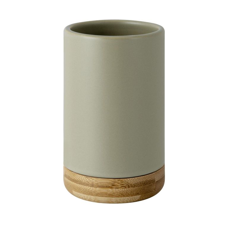 Vaso para Baño Doble Bambú Gris