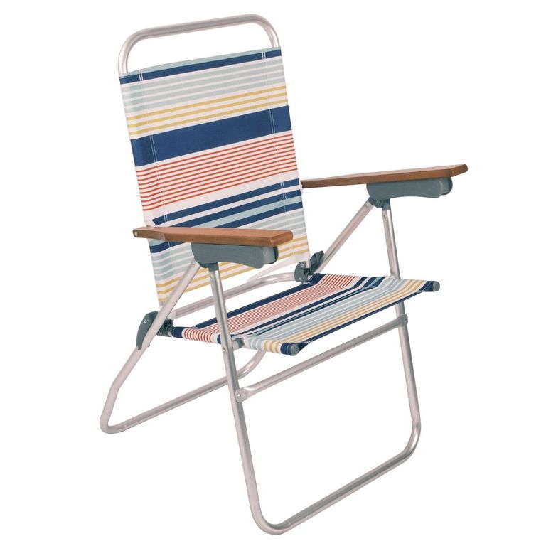 Silla de Playa Plegable Aluminio a Rayas