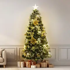 DEAR SANTA - Árbol de Navidad 210cm Fibra Óptica Gold