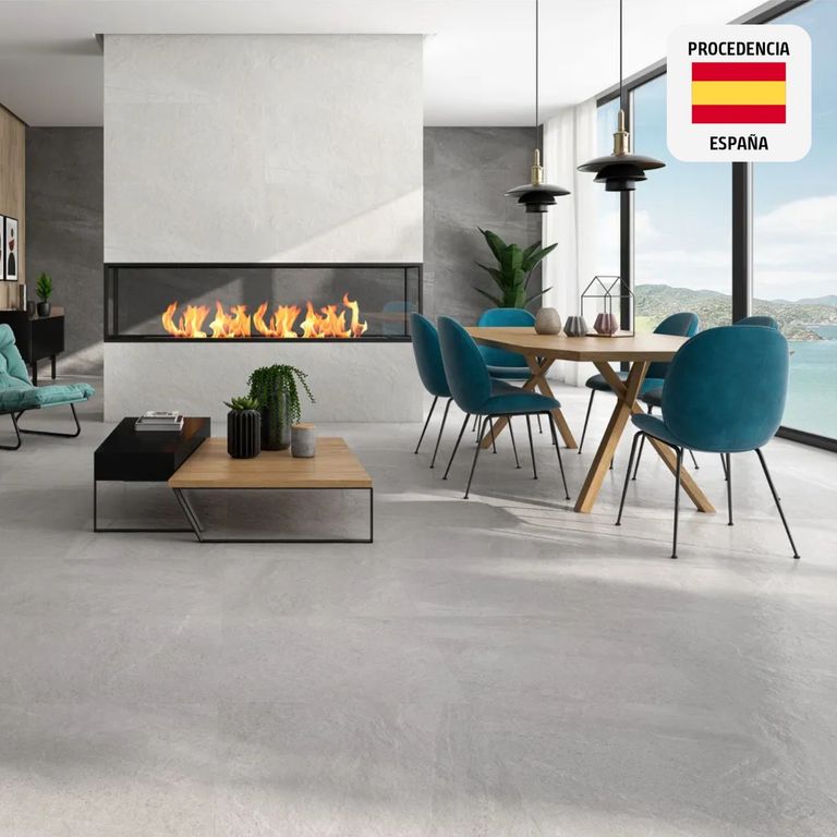 Porcelanato Gris Cementicio 60x120cm 1.44m2