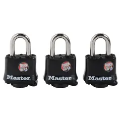 MASTERLOCK - Candado Hermético 40mm Azul x3 unidades