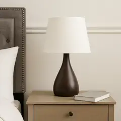 CASA BONITA - Lámpara de Mesa 1 Luz Laura Chocolate