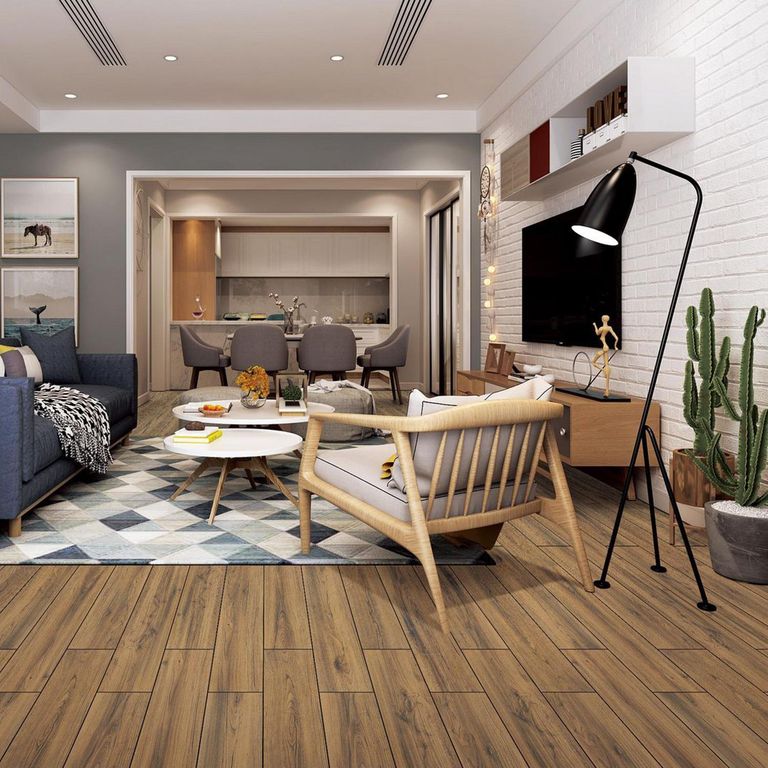 Gres Porcelanico Café Maderado 15X90cm 1.08m2 Air Brown