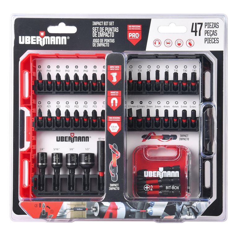 Set Accesorios Herramientas Ubermann 47Pzs