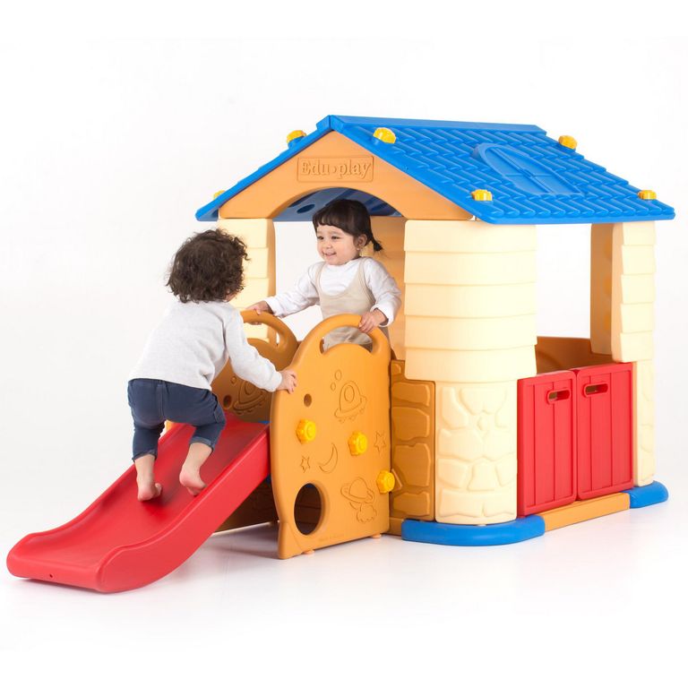 Casa de Juego con Resbaladera 114x121x224 cm