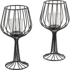 JUST HOME COLLECTION - Set 2 Portavelas Alta 13x25cm