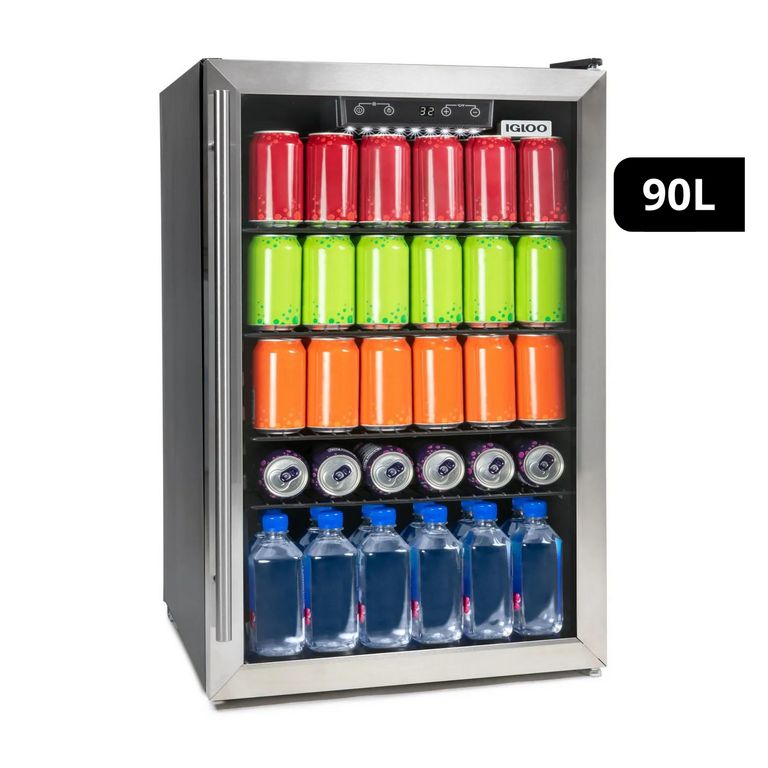 Frigobar Igloo con Vitrina 90 Lt IBC41FNSS Acero Inox